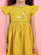 Girls Embroidered Cotton Ethnic Dress