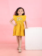 Girls Embroidered Cotton Ethnic Dress Hand Embroidery